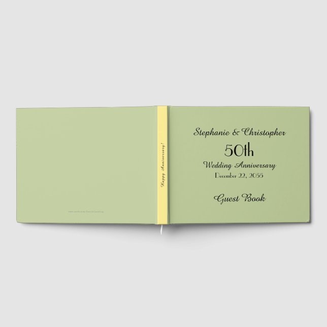 Personalised Guest Book 50th Anniversary Party (Full)
