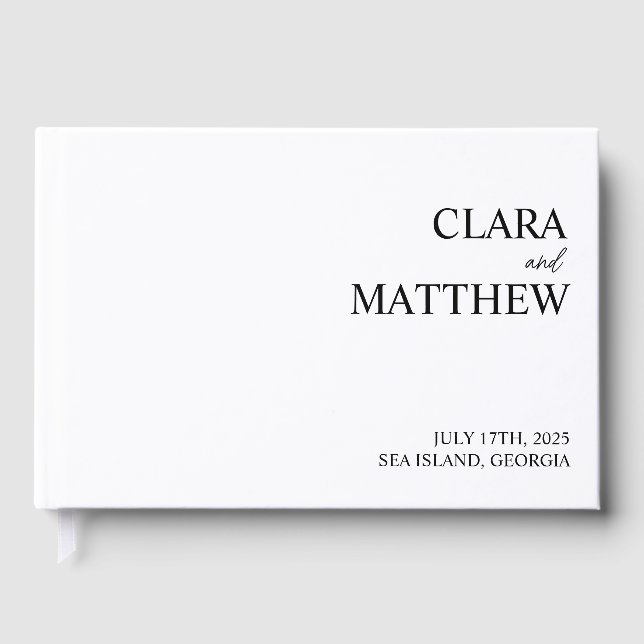 Personalised Guest Book Custom Wedding Reception  (Front)