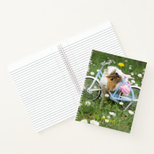 Personalised / Guinea Pig And A Bike/ Funny Photo Notebook