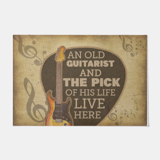 Personalised Guitar Doormat, Music Lovers Doormat