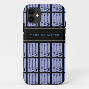 personalised guitar music pattern iPhone 11 case