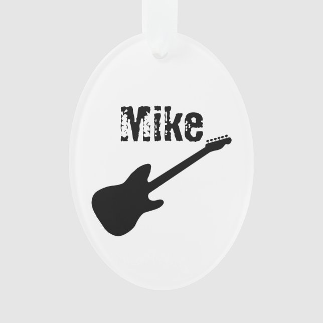 Personalised Guitar Ornament (Front)