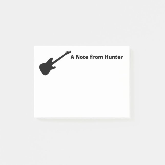 Personalised Guitar Post-it® Notes (Front)
