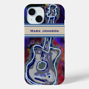 personalised guitar rock instrument iPhone 15 case