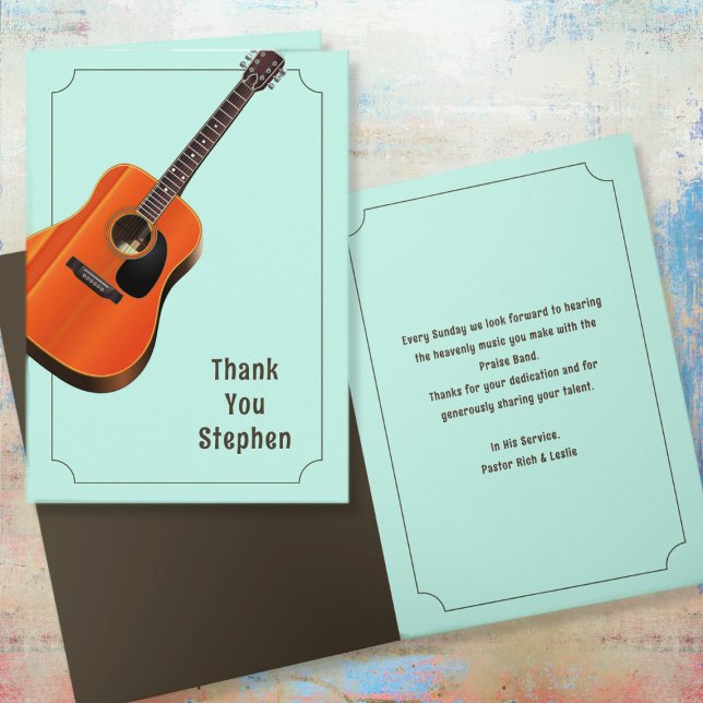 Personalised Guitar Thank You Musician Message (Creator Uploaded)
