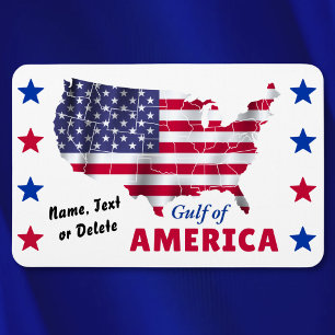 Personalised, GULF of AMERICA, Patriotic Magnet