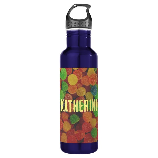 Personalised Gumdrops Stainless Quirky 710 Ml Water Bottle (Front)