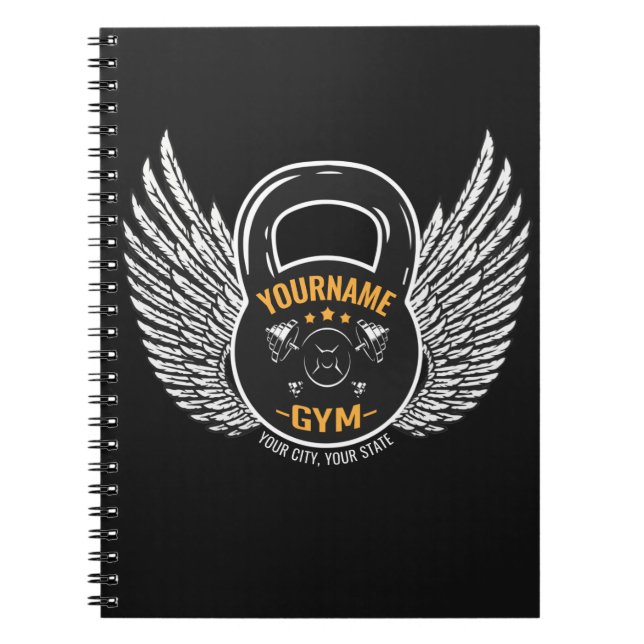 Personalised GYM Fitness Trainer Kettlebell  Notebook (Front)