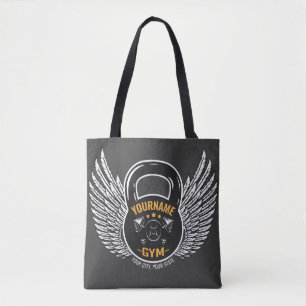 Personalised GYM Fitness Trainer Kettlebell Tote Bag