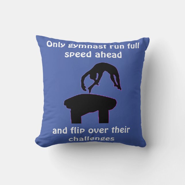 Personalised Gymnast Vault Message Gymnastics Cushion (Front)