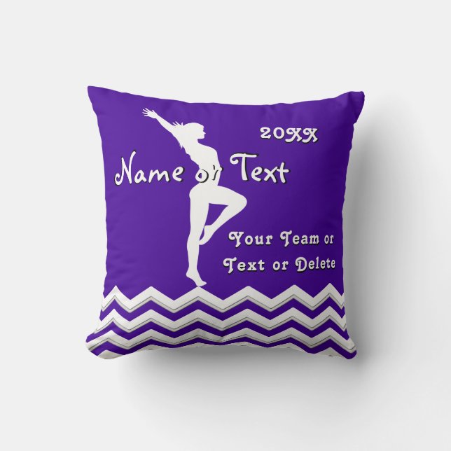 Personalised Gymnastic Gifts for Girls Colours Tex Cushion (Front)