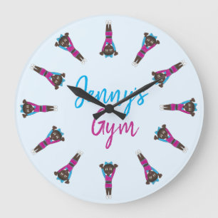 Personalised Gymnastics Acrobatics Tumbling Gym Large Clock