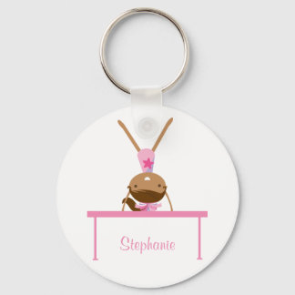 Personalised gymnastics balance beam kids keychain