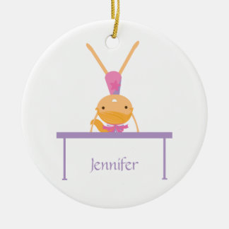 Personalised gymnastics balance beam kids ornament