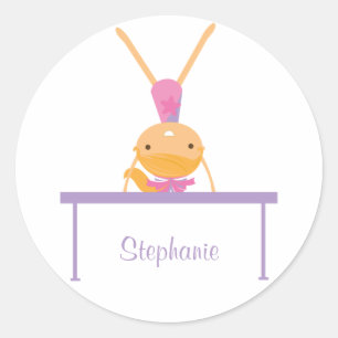 Personalised gymnastics balance beam kids stickers