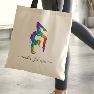 Personalised Gymnastics Glitter Tote Bag