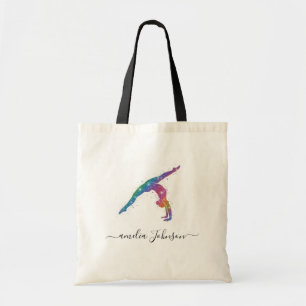 Personalised Gymnastics Glitter   Tote Bag