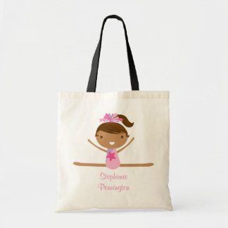Personalised gymnastics reusable canvas tote bag
