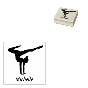 Personalised Gymnastics  Rubber Stamp