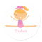 Personalised gymnastics split girl's kids stickers