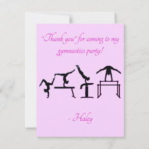 Personalised Gymnastics "THANK YOU" CARD