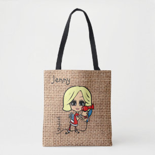 Personalised Hair Stylist Bag Caricature blonde
