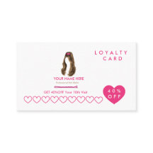 Personalised Hair Stylist Loyalty Card