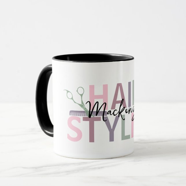 Personalised Hair Stylist Mug (Front Left)