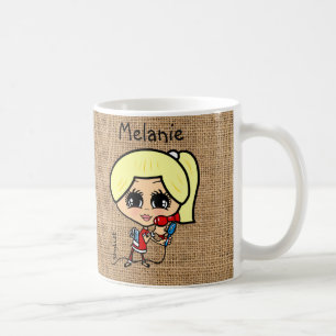 Personalised Hair stylist Mug Caricature blonde
