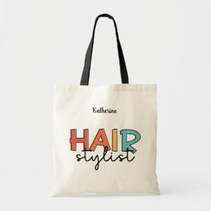 Personalised Hair Stylist Retro Hairdresser Gift Tote Bag