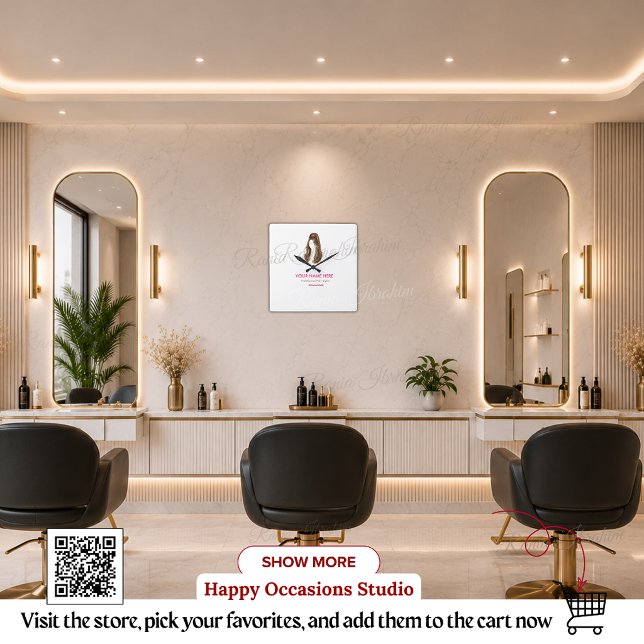 Personalised Hair Stylist Wall Clock (Creator Uploaded)