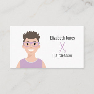 Personalised Hairdresser Avatar Business Card