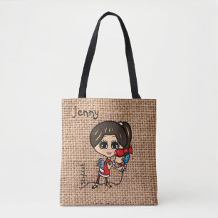 Personalised Hairdresser Bag Caricature brown