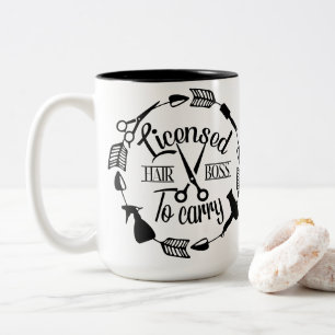 Personalised Hairstylist Licensed to cut Two-Tone Coffee Mug