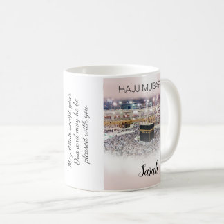 Personalised Hajj Mubarak Coffe Mug Hajj Gift