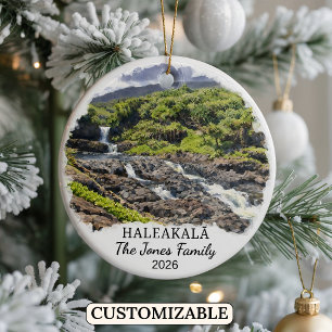 Personalised Haleakalā National Park Custom Hawaii Ceramic Ornament