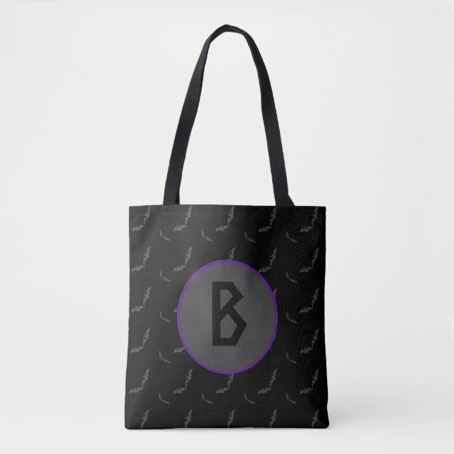 Personalised Halloween/bat Tote Bag (Front)