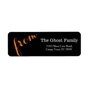Personalised Halloween Be Scary Return Address Label