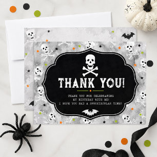Personalised Halloween Birthday Thank You Card