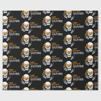 Personalised Halloween birthday Wrap Wrapping Paper