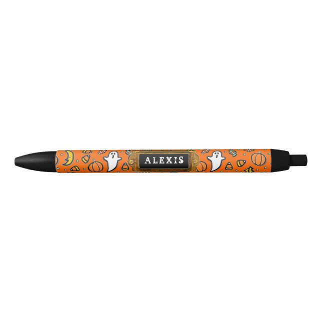 Personalised Halloween Black Ink Pen (Front)