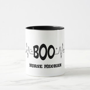 Personalised Halloween Boo EKG Mug