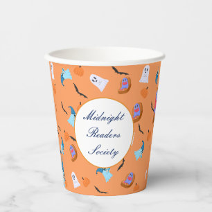 Personalised Halloween Book Club Paper Cups