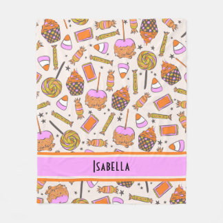 Personalised Halloween Candy Retro Groovy Blanket