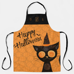 personalised Halloween/cat/pumpkin/fall Apron