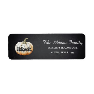 Personalised Halloween Chalkboard Little Pumpkin Return Address Label