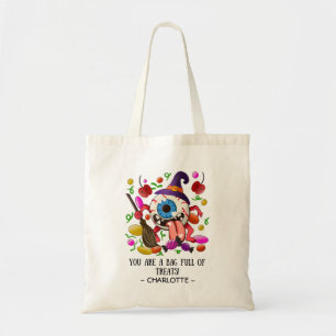 Personalised Halloween Colourful Trick or Treat  Tote Bag