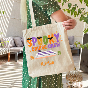 Personalised halloween Cruise family trip Tote Bag