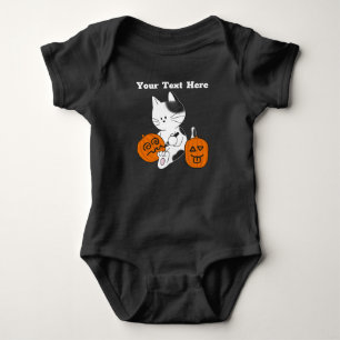 Personalised Halloween Cute Cat Baby Bodysuit