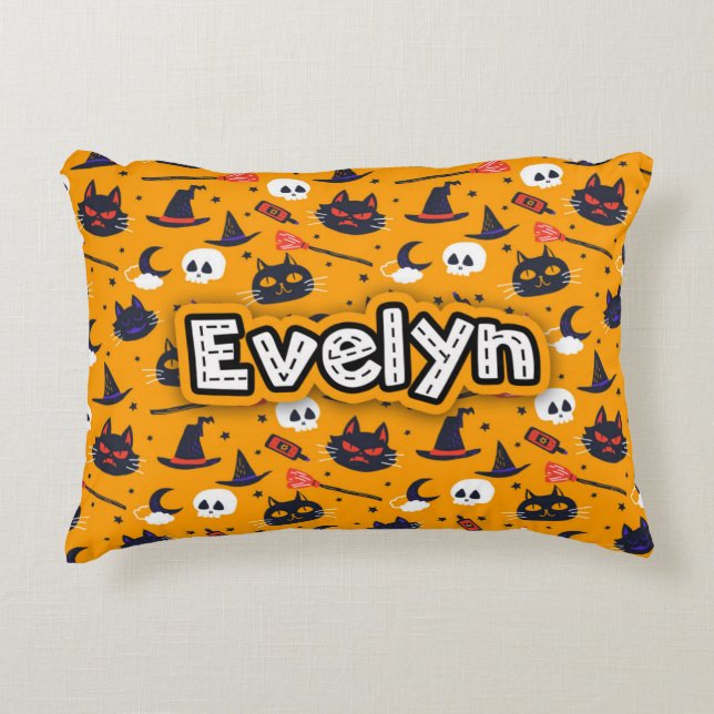 Personalised Halloween  Decorative Cushion (Front)